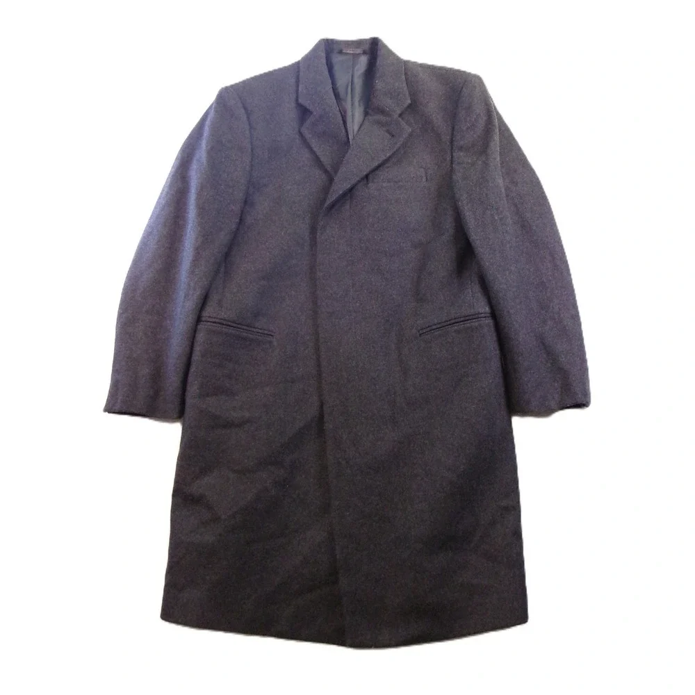 Banana‎ Republic Wool Overcoat Mens Size M Charcoal Gray Car Coat
